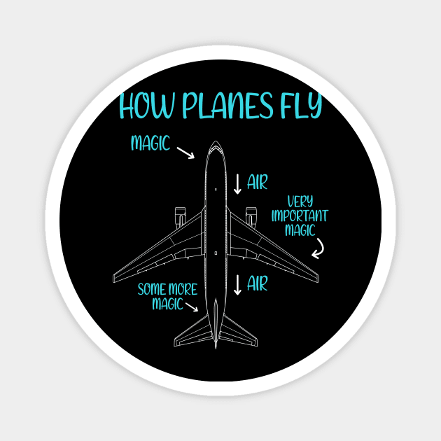 How Planes Fly Funny Aerospace Engineer Engineering Magnet by Crazyshirtgifts